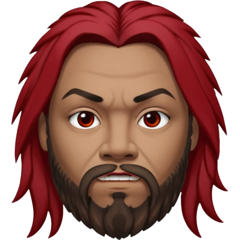 Max Cavalera (b.1969) with dark red long hair with black highlights emoji