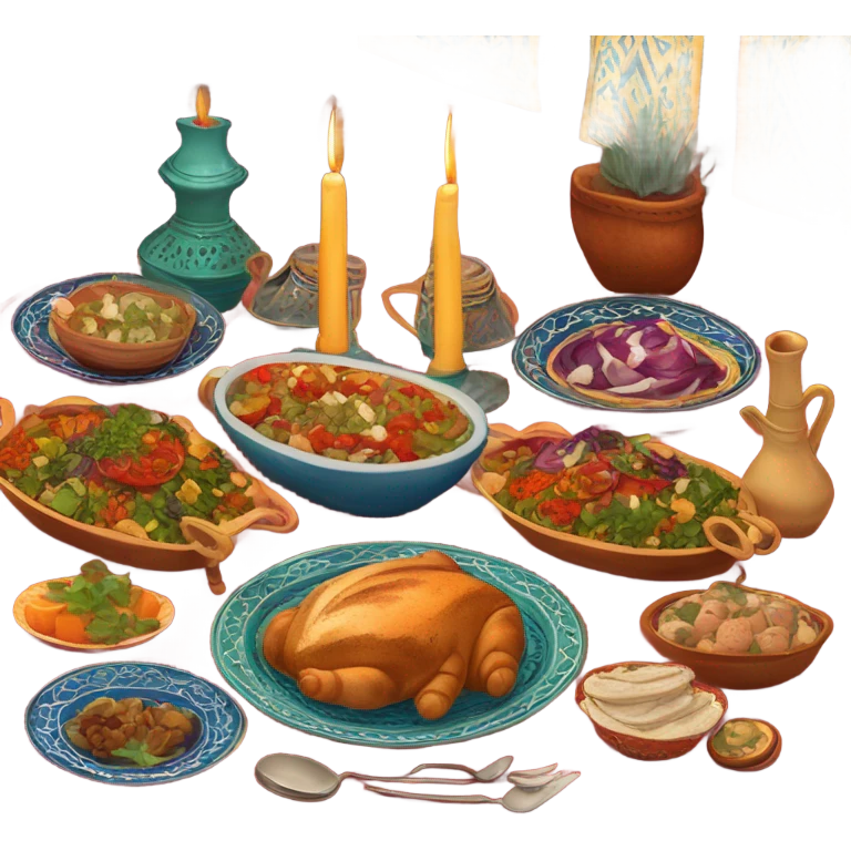 Moroccan Shabbat dinner  emoji