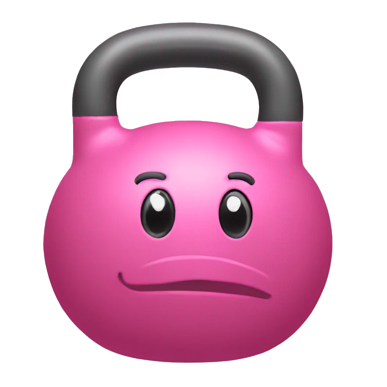 Kettlebell pink emoji