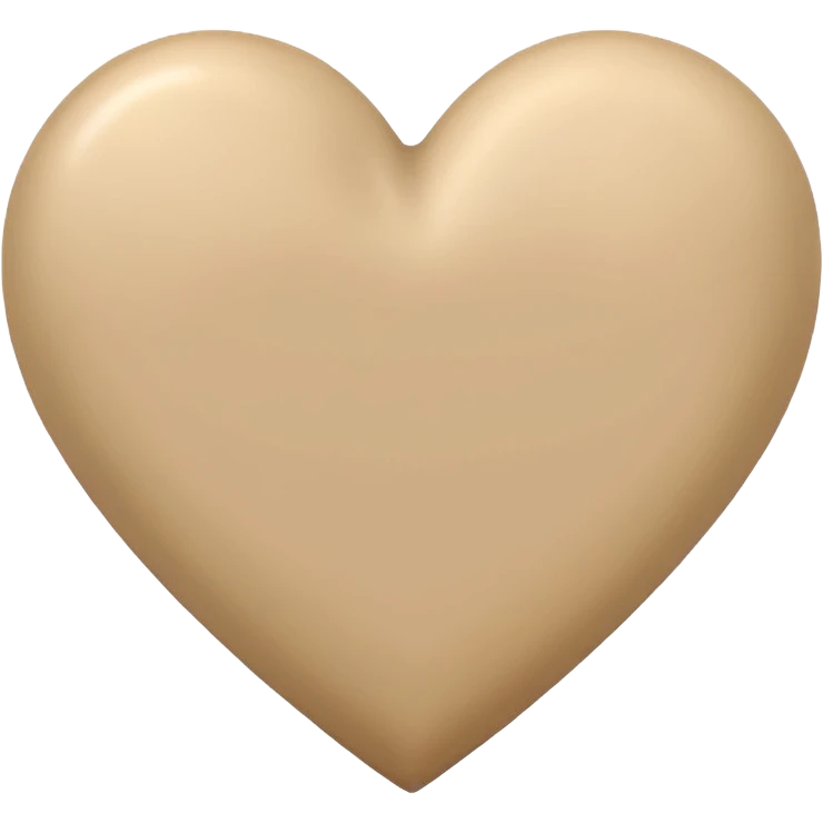 Beige heart emoji emoji