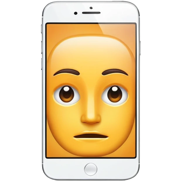An iPhone with a face emoji