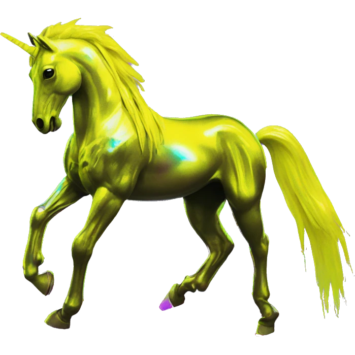 .Zombie_ Vaporwave black holographic oilslick zombie unicorn yellow caution tape graffiti Pegasus  emoji