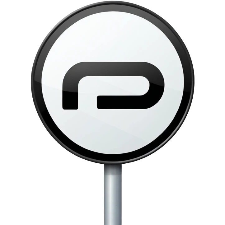 oval road sign  emoji