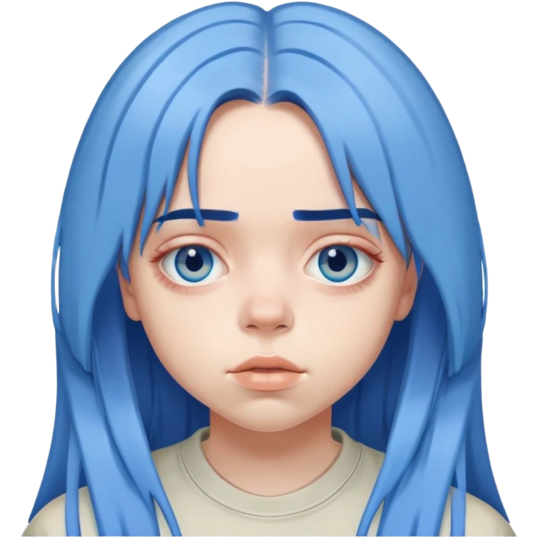 blue hair billie eilish emoji