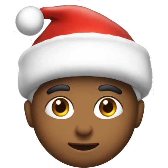Me in a Santa hat emoji