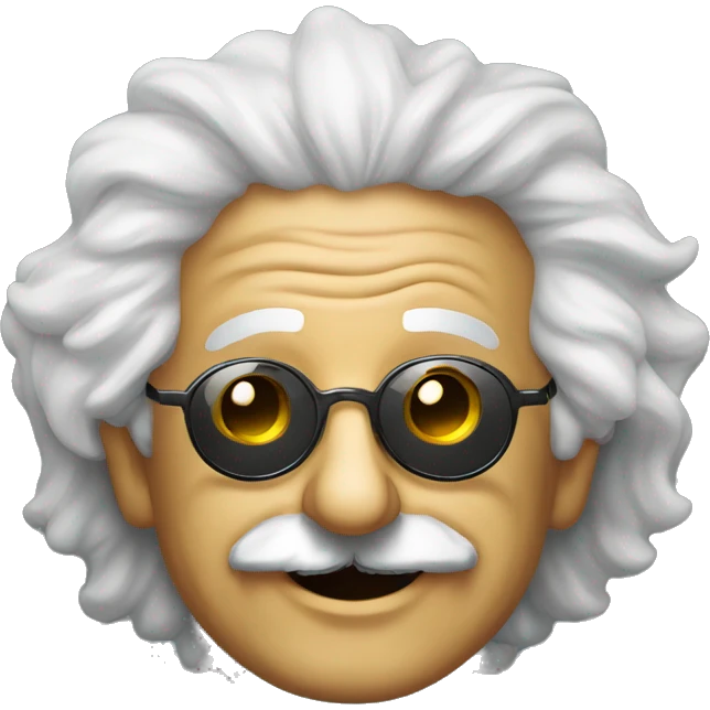 albert einstein dark sun glasses smiling emoji