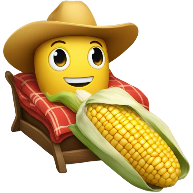 cowboy corn on the cob going to bed emoji