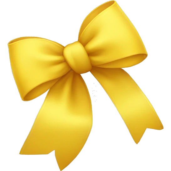 Cute yellow bow emoji