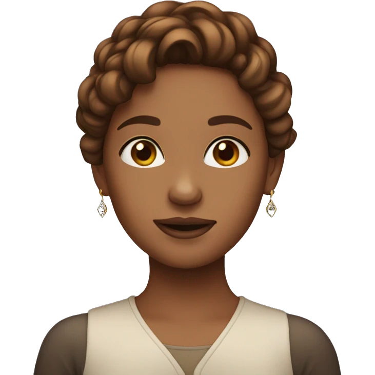 brown-haired girl with earrings emoji