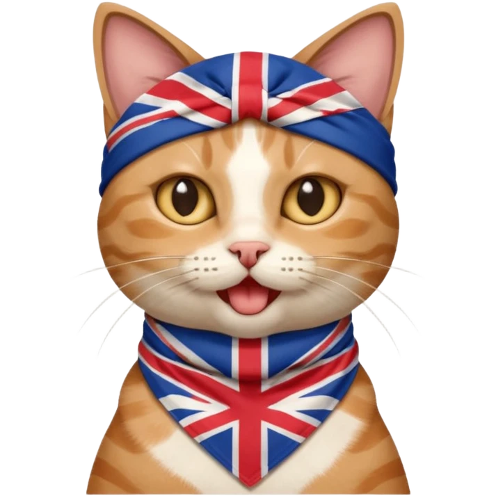 cat singing "my butthole speaks british" emoji