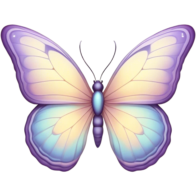 Beautiful and Majestic Butterfly Portrait Emoji, Head and body rendered in serene repose with a gentle, content smile, showcasing a delicately patterned form with softly shimmering wings and eyes peacefully closed in tranquil repose, Simplified yet exquisitely endearing features, highly detailed, glowing with a soft, drowsy pastel light, high shine, relaxed and utterly noble, stylized with an air of timeless natural beauty, soft glowing outline, capturing the essence of a majestic butterfly that embodies the pure enchantment of nature! emoji