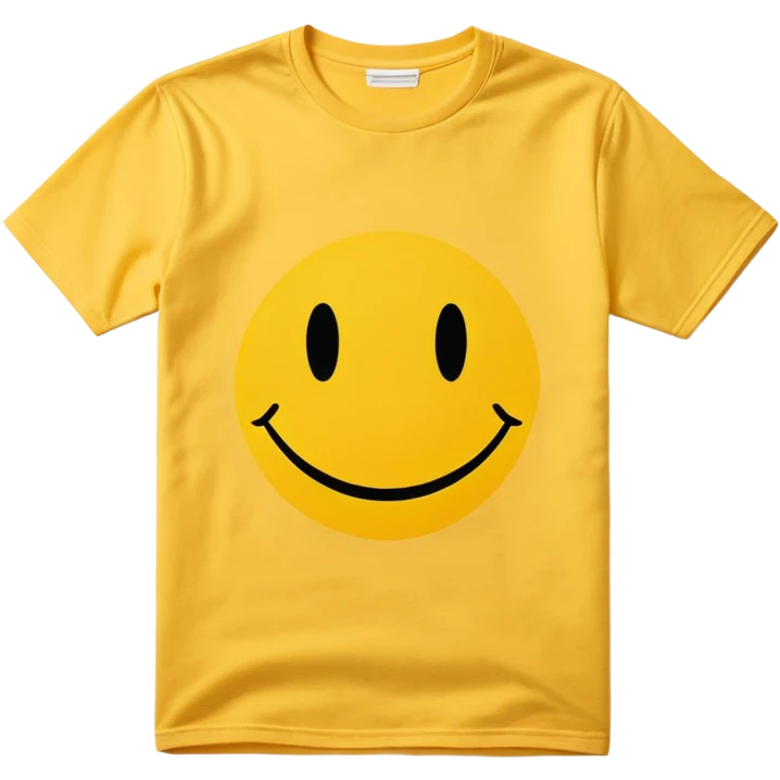 graphic tee shirt with a smiley face design emoji
