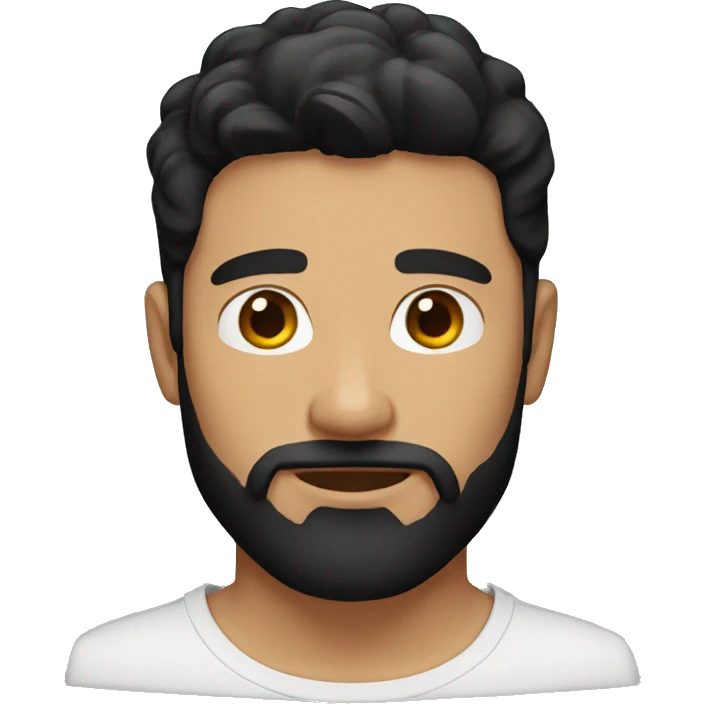 men black hair and ginger beard emoji
