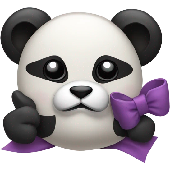 Bow with a panda emoji