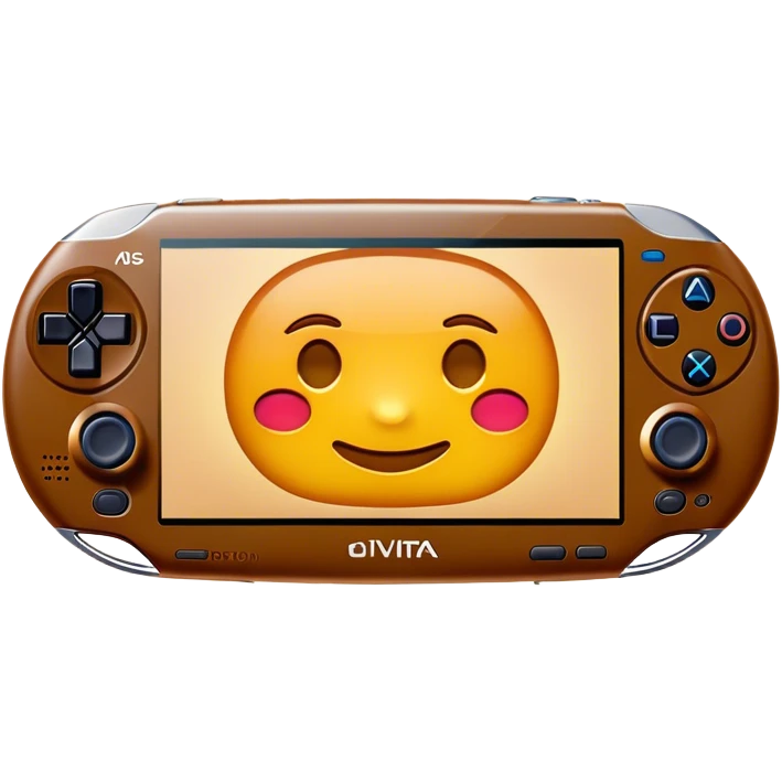 Clash of Clans aesthetic: Cinematic Playful PlayStation Vita Portrait Emoji, rendered in a 3D vector-style similar to standard emojis with minimal shading and bold, simplified shapes. A compact, distinct form with signature details, softly glowing with a cutting-edge console technology charm. Simplified yet unmistakably iconic, highly detailed and consistent, glowing with a soft radiance and high shine. Stylized with a touch of technological advancement and a soft glowing outline, capturing the essence of a beloved gaming relic with a friendly, playful manner! emoji
