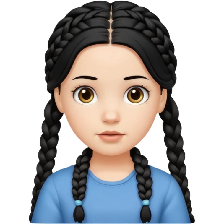white girl with baby hair full braids black emoji