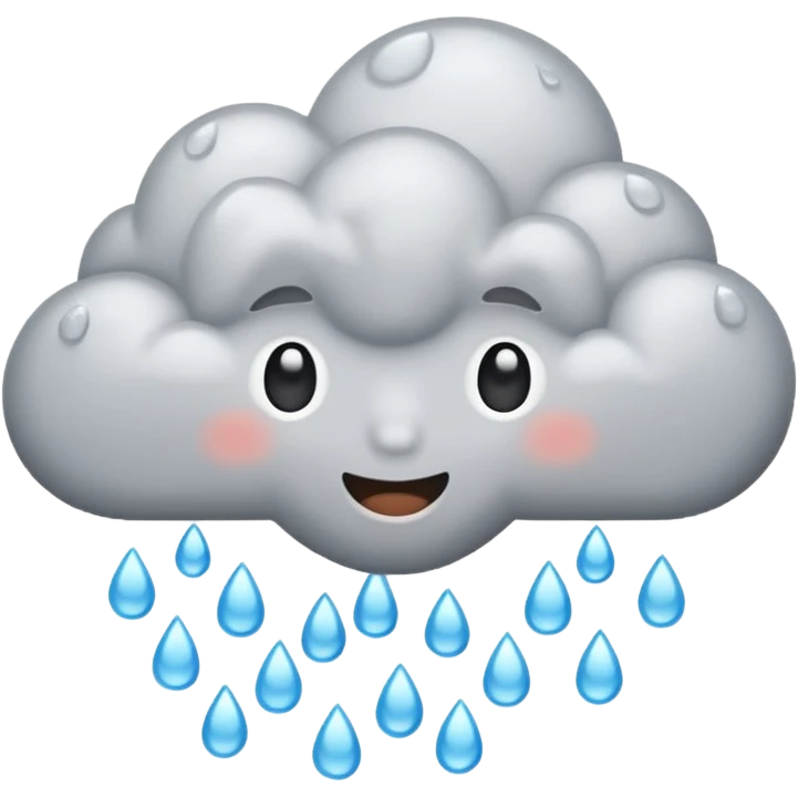 emoji of grey cloud is raining emoji