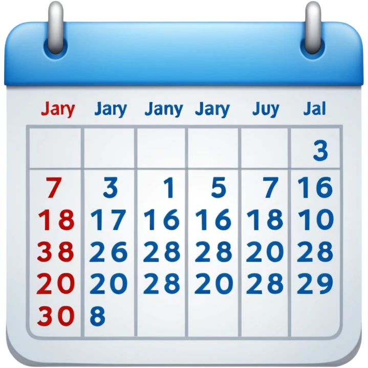 An emoji of a Calander page showing only January 30 emoji