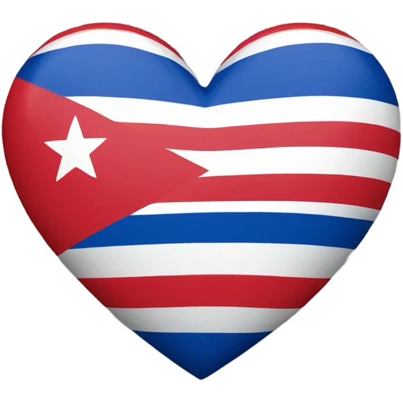 Puerto Rican flag heart emoji