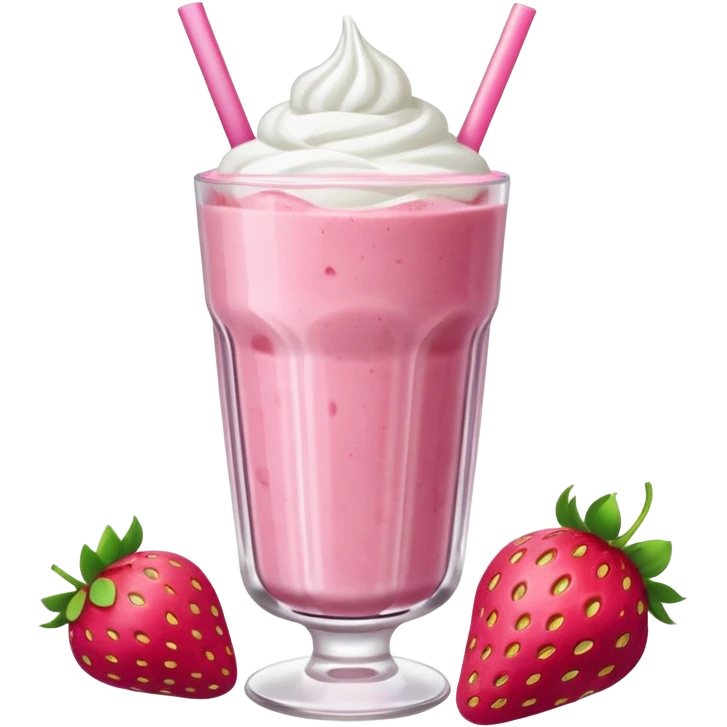 strawberry smoothie show emoji
