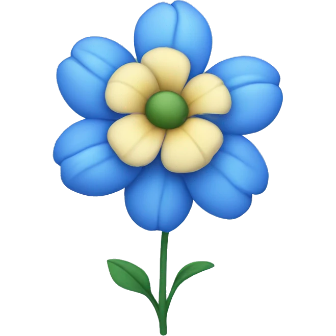 Blue flower emoji