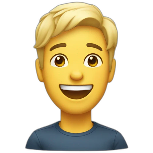 persona muy alegre haciendo un gesto de celebración emoji