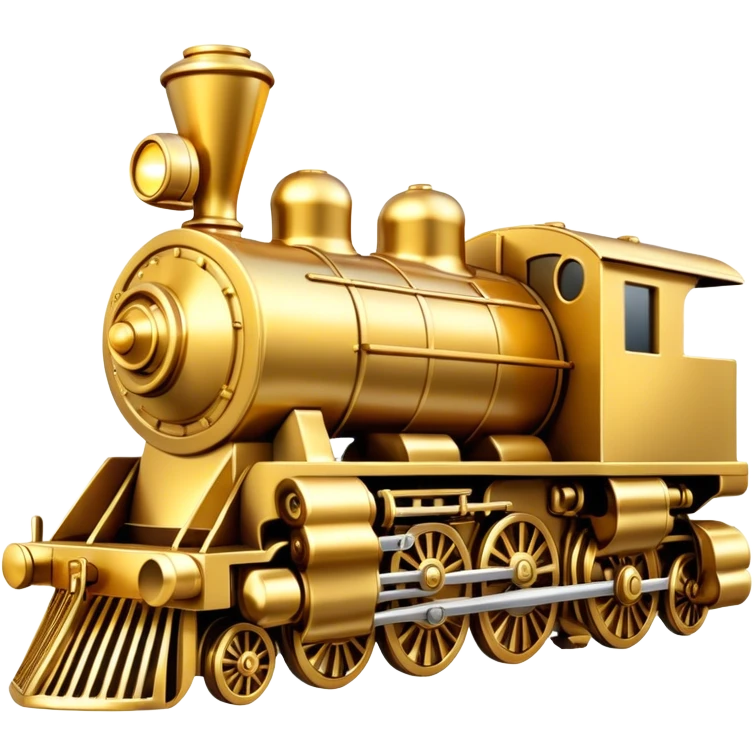 Golden locomotive pawn  emoji