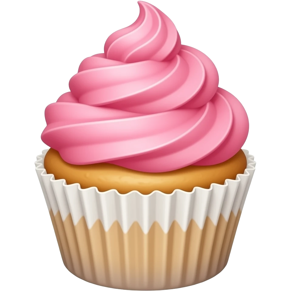 Cupcake with pink icing emoji