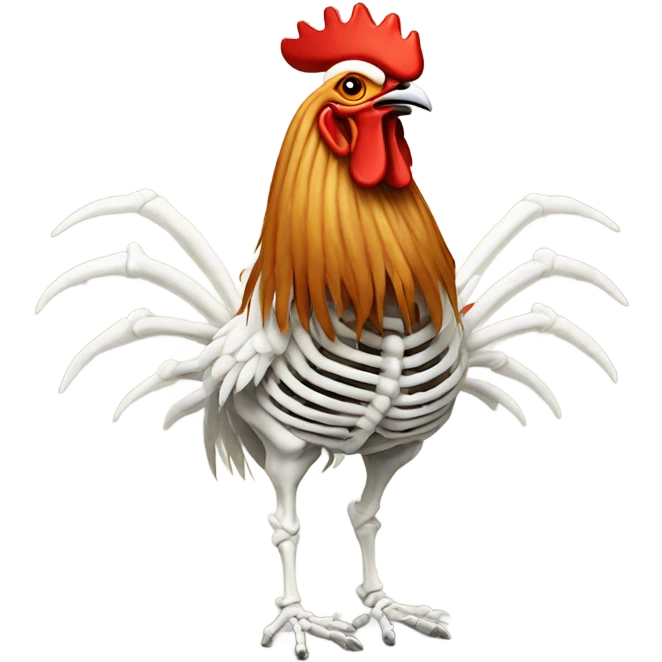 Rooster skeleton emoji