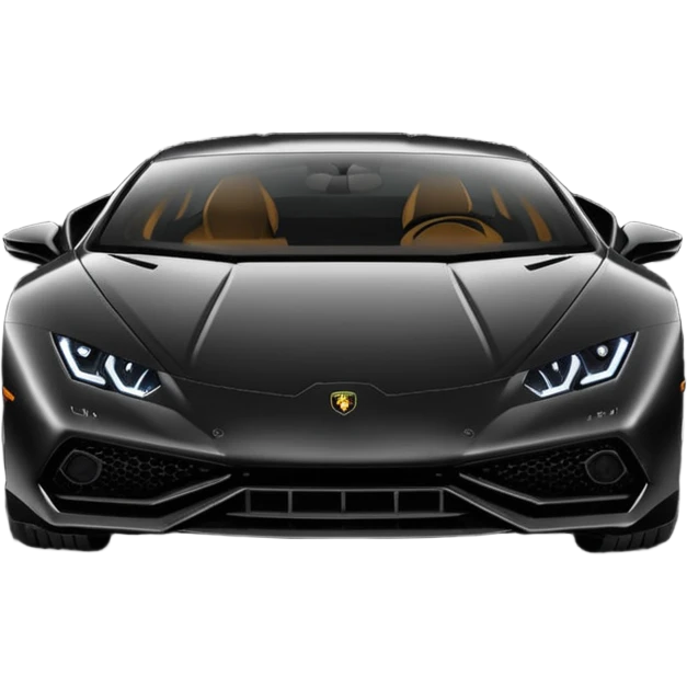 Une. Lamborghini Huracanes noire. emoji