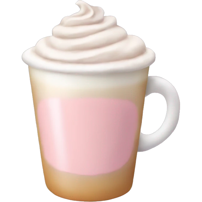 Light pink pumpkin latte emoji