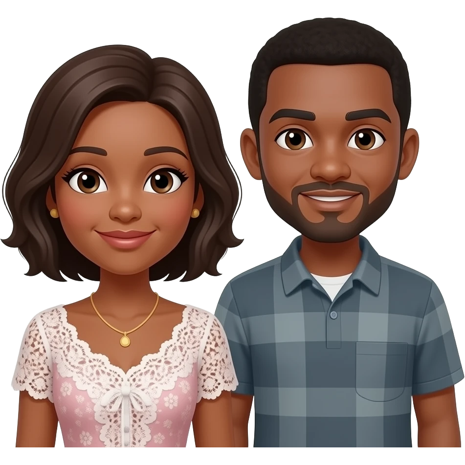 Married Black man and woman emoji