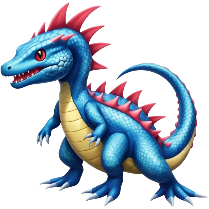Salandit-Milotic-Feraligatr-Fakémon-hybrid-creature (full body)  emoji