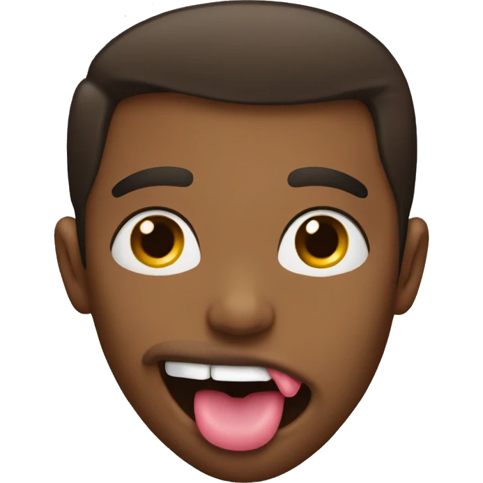 Heart eyes tongue sticking out emoji