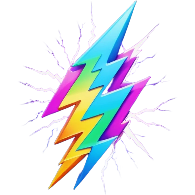 make an emoji that combines rainbow and alightning bolt emoji