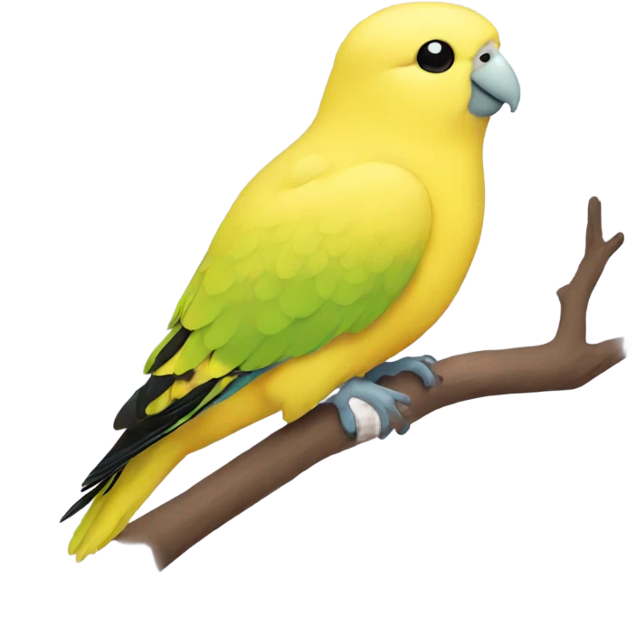 Yellow budgerigar emoji