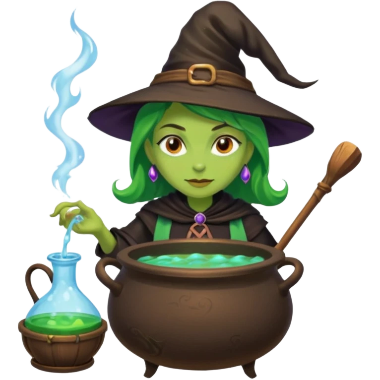 green witch cooking potion emoji