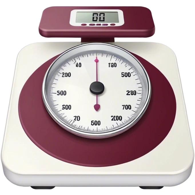 body weight scale Burgundy emoji