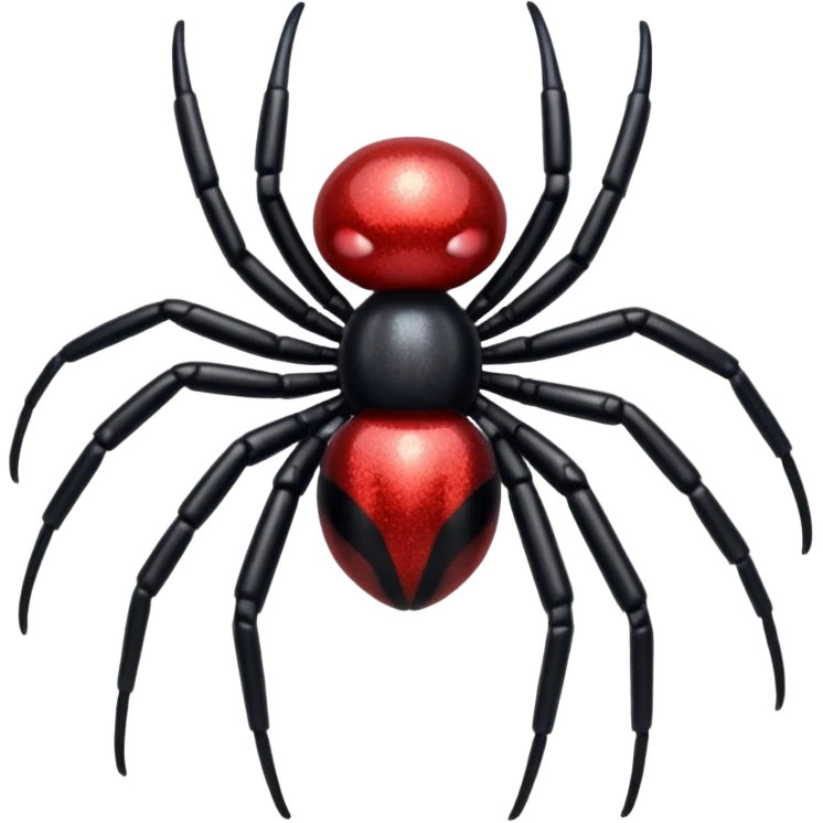Glitter black widow emoji