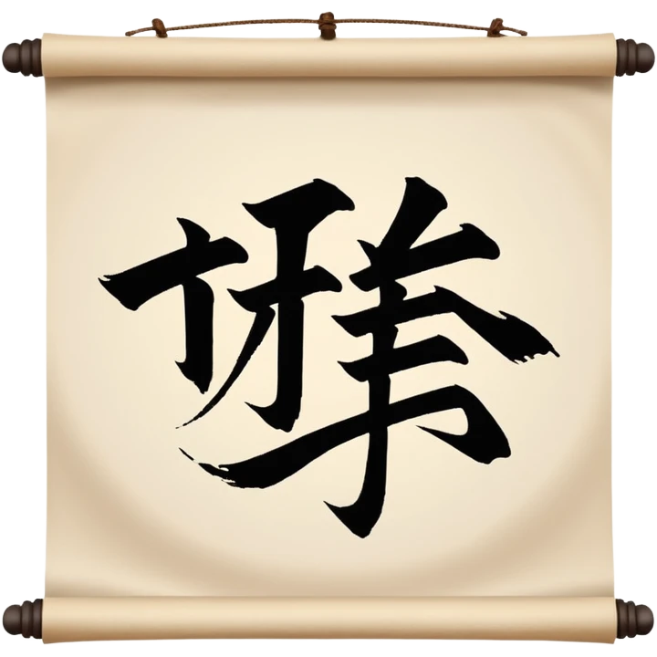 Japanese calligraphy scroll emoji