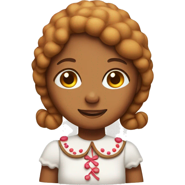 girl gingerbread cookie emoji
