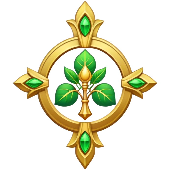 Priest emblem with a touch of green emoji