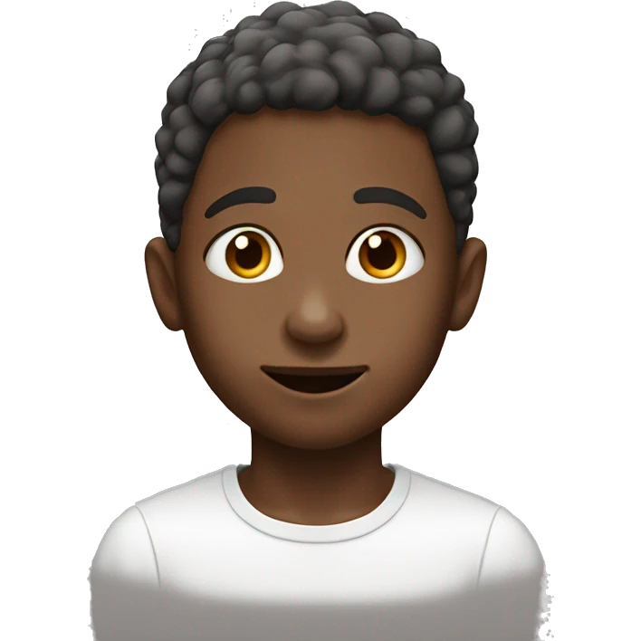 boy with powdered sugar under nose emoji