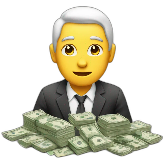 Back man seeiing money emoji