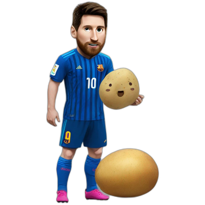 Messi and potato emoji