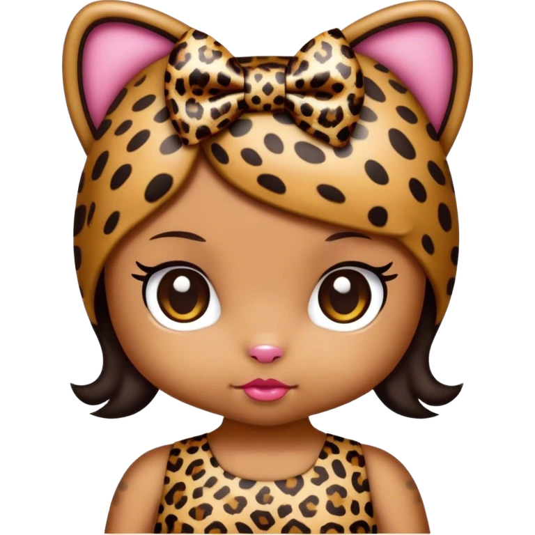 Hello kitty leopard dress leopard bow emoji