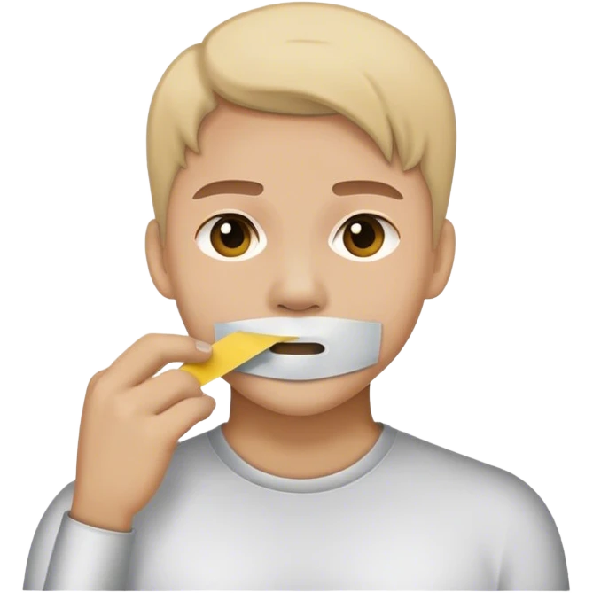 Tape over mouth emoji