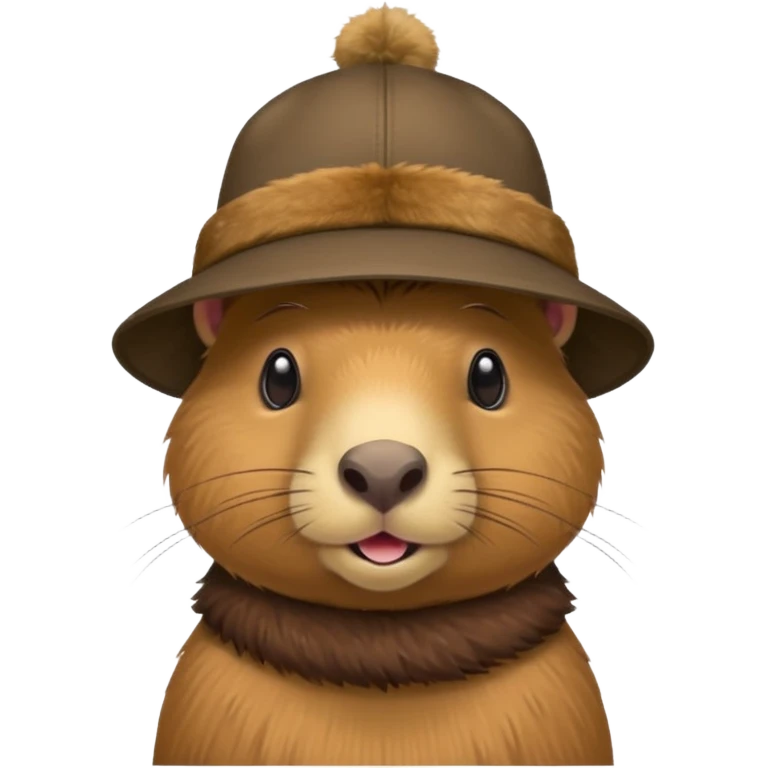 Capybara with a cool hat  emoji
