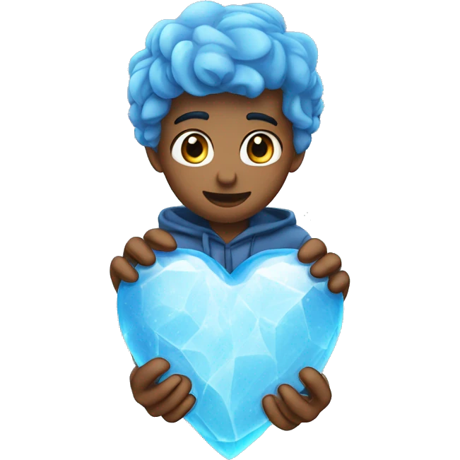 Heart blu ice emoji