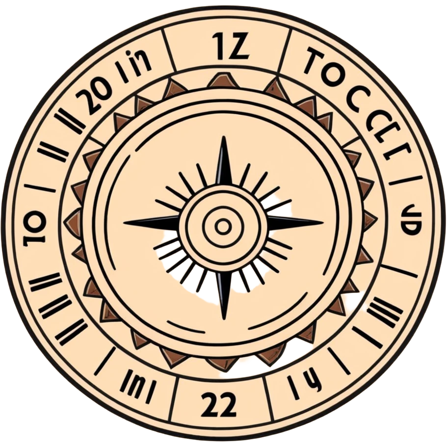 Toltec sun stone calendar emoji